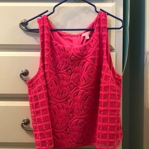 Lilly Pulitzer pink shift top